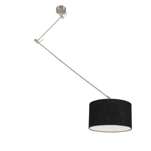 Viseća svjetiljka čelik sa sjenilom 35 cm podesiva crna - Blitz I