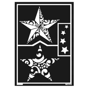 Samoljepljiva šablona božićna zvijezda A5