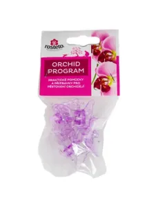 Plastové klipsy pro orchidej, Rosteto MOTÝL, fialové, 4 ks