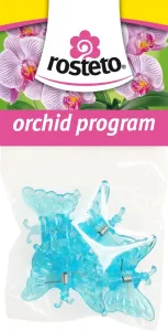 Plastové klipsy pro orchidej, Rosteto MOTÝL, modré, 4 ks