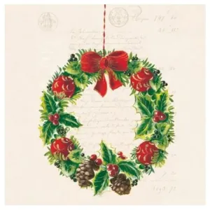 Salveta za dekupaž Christmas Wreath - 1 kom (salvete za)