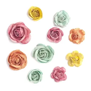 3D papirne ruže Boho - set od 10 komada (Cvijetovi od papira)