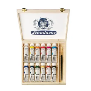 Set uljanih boja u drvenoj kutiji Schmincke AKADEMIE 12 x 60 ml ()