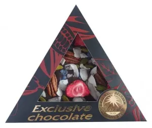 Hořká čokoláda, Severka Exclusive chocolate s ořechy, jahodami, šeříkem a kokosem, 50 g