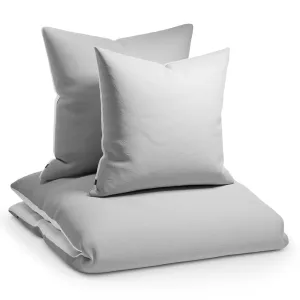 Sleepwise Soft Wonder-Edition, posteljina, 155 x 200 cm, svijetlo siva / bijela