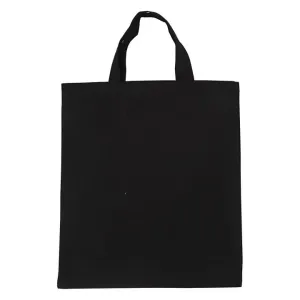 Pamučna crna torba za kupovinu  - 38 x 42 cm (torba za doradu)