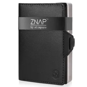 Slimpuro ZNAP, tanki novčanik, 8 kartica, pretinac za kovanice, 8,9 × 1,5 × 6,3 cm (Š × V × D), RFID zaštita