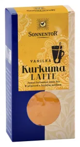 BIO směs koření pro přípravu nápoje, Sonnentor Kurkuma Latte Vanilka, krabička, 60 g