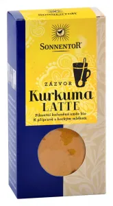 BIO směs koření pro přípravu nápoje, Sonnentor Kurkuma Latte Zázvor - Zlaté mléko, krabička, 60 g