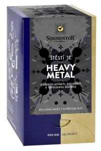 BIO bylinný čaj s kořením, Sonnentor Štěstí je - Heavy Metal, porcovaný, 18 sáčků