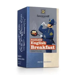 BIO černý čaj, Sonnentor Povzbudivý English Breakfast, porcovaný, 18 sáčků