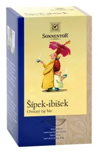 BIO ovocný čaj, Sonnentor Šípek - ibišek, porcovaný, 18 sáčků