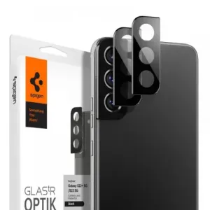 Spigen Optik.Tr 2x zaštitno staklo za kameru Samsung Galaxy S22 / S22 Plus, crno