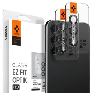 Spigen Ez Fit Optik 2x sklo za kameru Samsung Galaxy S23 / S23 Plus, crno