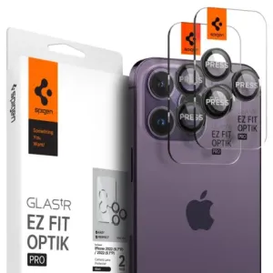 Spigen Optik.Tr 2x zaštitno staklo za kameru za iPhone 14 Pro / 14 Pro Max, crno
