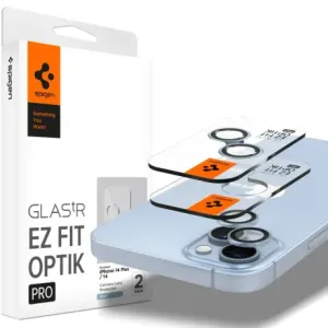 Spigen Ez Fit Optik 2x zaštitno staklo za kameru za iPhone 14 / 14 Plus / 15 / 15 Plus, plava