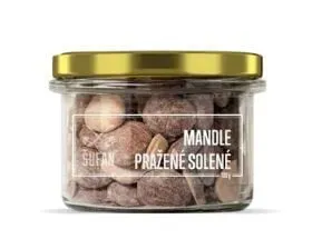 Pražené ořechy, Šufan Mandle solené, dóza sklo, 100 g