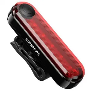 Superfire BTL01 svjetlo za bicikl 230mAh, crno/crvena