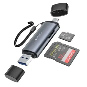 Tech-Protect Ultraboost čitač kartica SD / Micro SD, siva