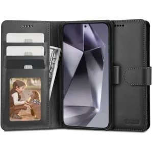 Tech-Protect Wallet preklopna maska za Samsung Galaxy S24 Plus, crno
