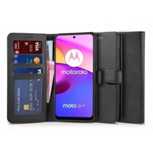 Tech-Protect Wallet preklopna maska za Motorola Moto E20 / E30 / E40, crno