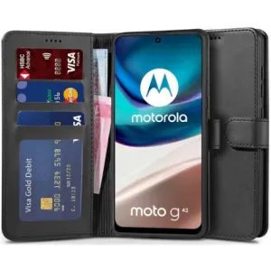 Tech-Protect Wallet preklopna maska za Motorola Moto G42, crno