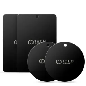 Tech-Protect Metal Plate kmetalna ploča za magnetski držač mobitela za auto  4kom, crno #372741
