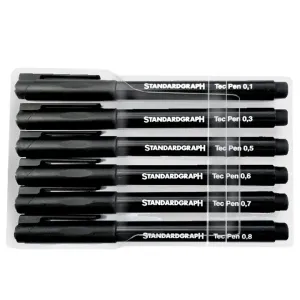 Set milimetarskih olovki za tehnično crtanje Standardgraph - 6 kom ()