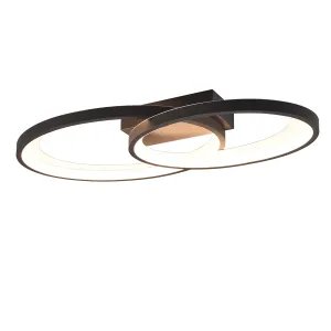 Dizajnerska stropna svjetiljka crna uklj. LED - Alexandra