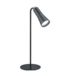 Moderna stolna svjetiljka crna punjiva s prigušivanjem u 3 koraka - Samuel
