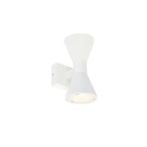 Moderna zidna svjetiljka bijela 2 svjetla - Rolf