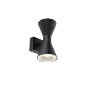 Moderna zidna lampa crna 2-light - Rolf