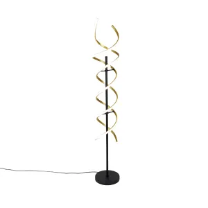 Podna svjetiljka zlatna uklj. LED s 3 stupnja prigušivanja u Kelvin - Henk