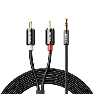 Ugreen AV116 audio kabel 3.5mm mini jack / 2RCA 5m, crno #415517