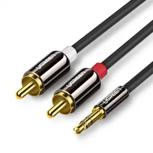 Ugreen AV116 audio kabel 3.5mm mini jack / 2RCA M/M 2m, crno