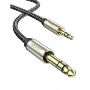 Ugreen AV127 audio kabel 3.5mm jack - 6.35mm jack 10m, TRS, M/F, siva