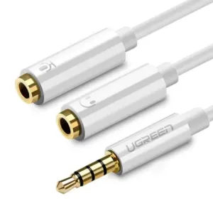 Ugreen AV134 splitter kabel 3.5mm jack / 2x 3.5mm jack M/F, bijela #373752
