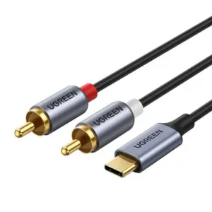 Ugreen CM451 audio kabel USB-C / 2x RCA M/M 1.5m, siva #373517