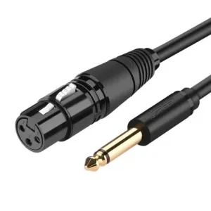Ugreen AV131 kabel XLR - 6.35 mm jack F/M 3m, crno #373540