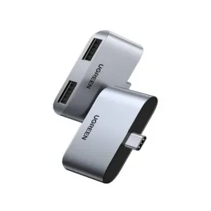 Ugreen CM412 adapter USB-C / 2x USB 3.0, siva