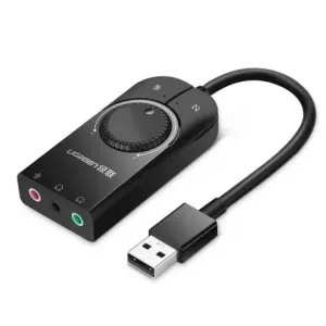 Ugreen CM129 USB vanjska zvučna kartica 15cm, crno #373622