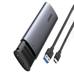 Ugreen CM400 vanjska kutija za M.2 B-Key SATA 3.0 SSD + kabel USB-C, siva #373753