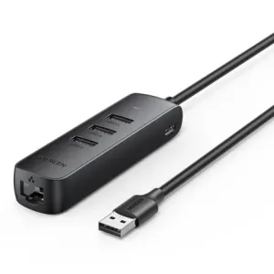 Ugreen CM416 adapter USB-C - RJ45 / 3x USB, crno #373769