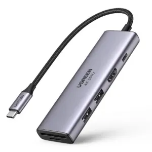 Ugreen CM511 HUB adapter USB-C - 2x USB / HDMI / USB-C PD 100W, siva #373678