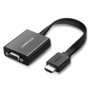 Ugreen MM103 adapter HDMI - VGA micro USB / 3.5 mm mini jack, crno