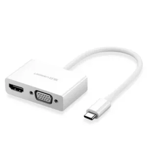 Ugreen MM123 adapter USB-C - HDMI / VGA, bijela #373586