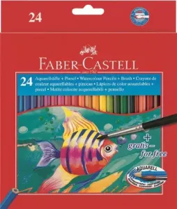 Akvarelne drvene bojice akvarelne set - 24 boje - papirna kutija ()