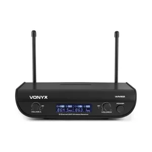 Vonyx WM82C Digital, 2-kanalni sustav UHF bežičnih mikrofona, headset i ručni mikrofon, 50 m, futrola