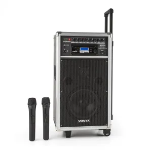 Vonyx ST-100 MK2, prenosni PA audio sustav, bluetooth, CD, USB, SD, MP3, baterija, UKV