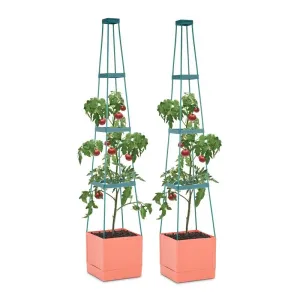 Waldbeck Tomato Tower cvjetnjak za paradajz set dva komada 25x150x25cm mrežica za pričvršćivanje PP